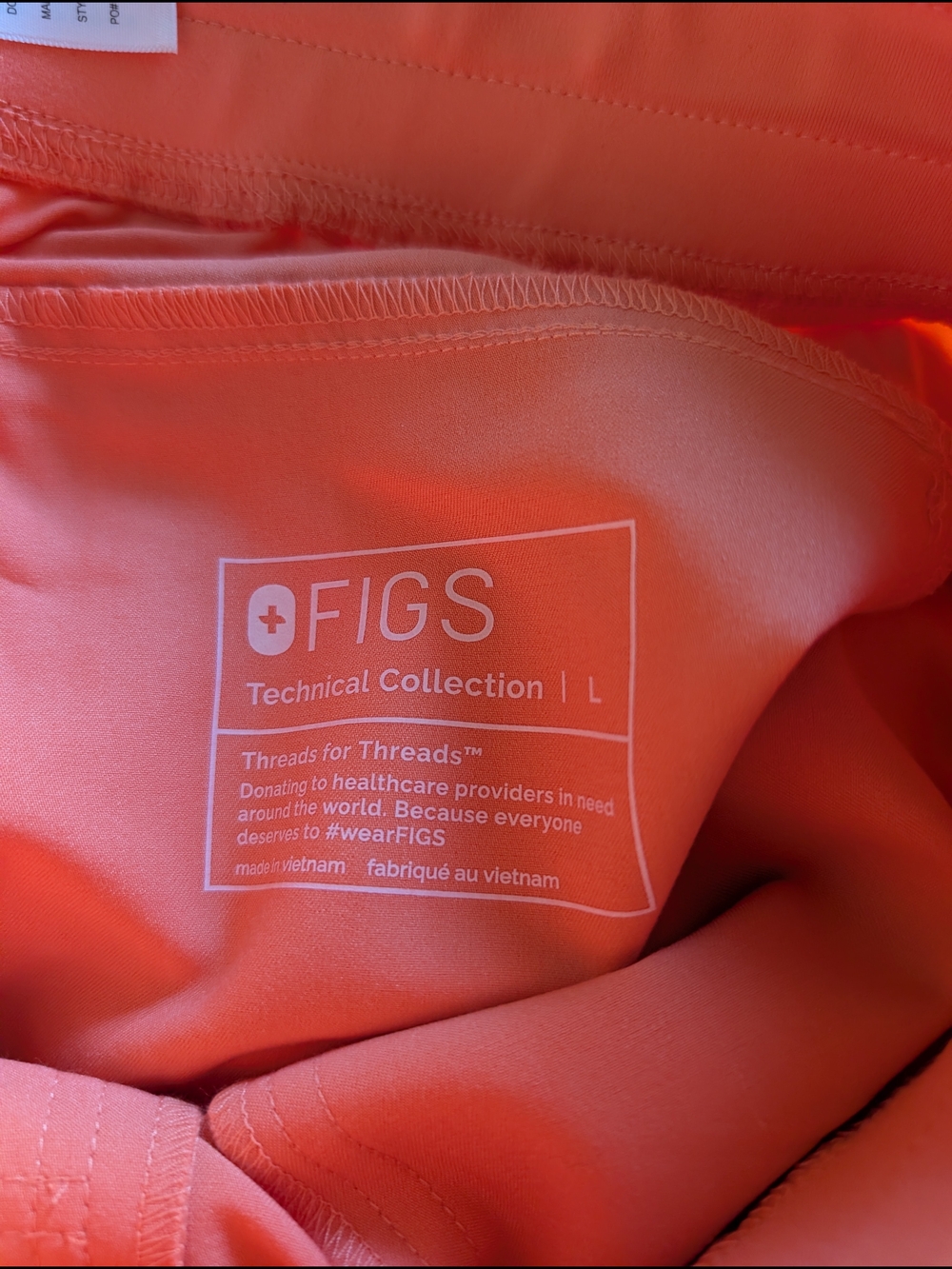 FIGS Isabel High Waisted Wide Leg Scrub Pants Sunset Drift L NWT - Picture 3 of 4